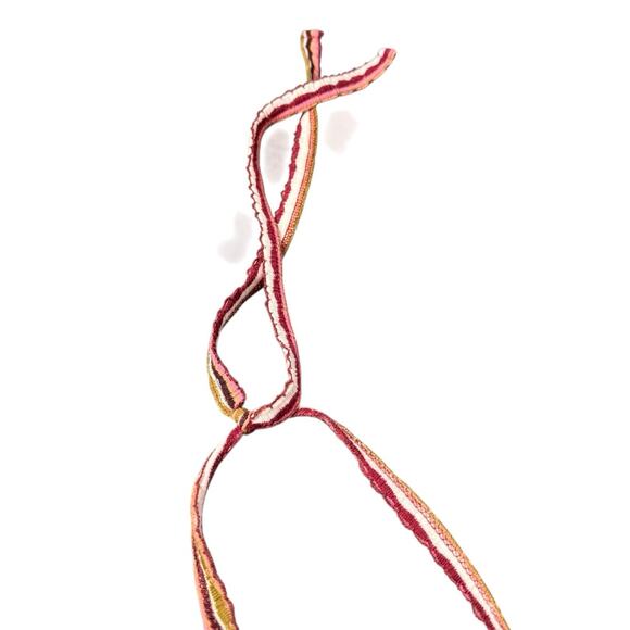 AE American Eagle Women's Striped Ribbed Halter Crop Top Multi Color Size Medium - Picture 5 of 15